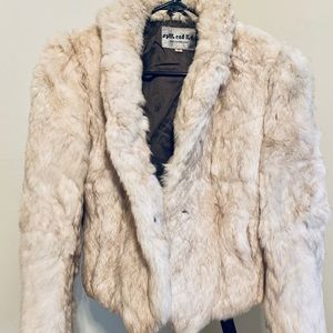 Split End Ltd Rabbit Fur Coat